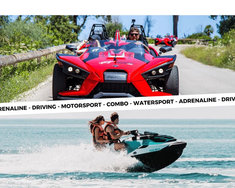 Billet Peguera : visite combinée en voiture de course et en jet ski