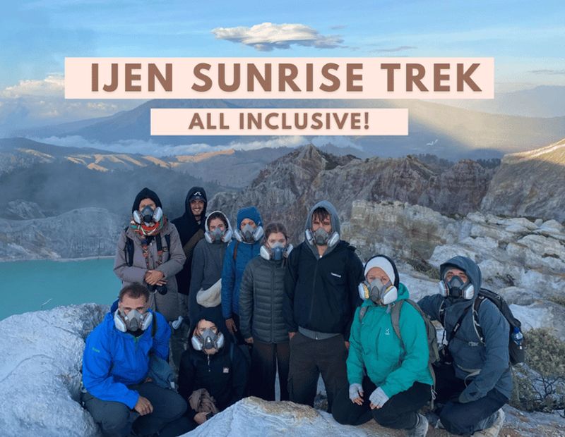 Billet Randonnée au lever du soleil sur le volcan Ijen avec guide (PARTAGE)