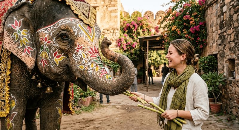 Billet La magie des éléphants de Jaipur : peinture, repas et balade
