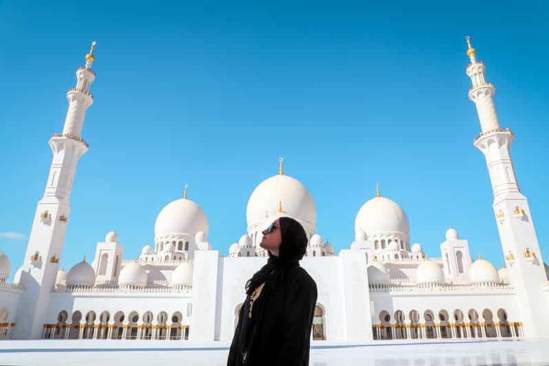 Billet Depuis Dubaï : visite guidée de la mosquée Sheikh Zayed d'Abou Dabi