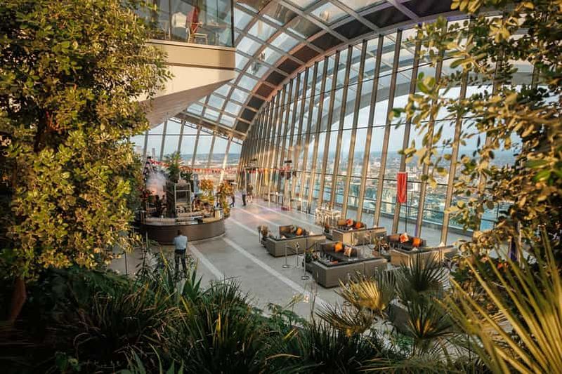 Billet Londres : entrée anticipée au Sky Garden avec pâtisserie et boisson chaude