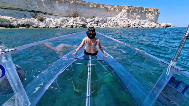 Billet Syracuse : Tour en bateau transparent de la côte et des grottes marines