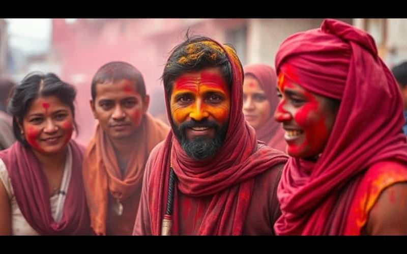 Billet Katmandou : Holi 2025 Tour avec des fêtes de rue colorées