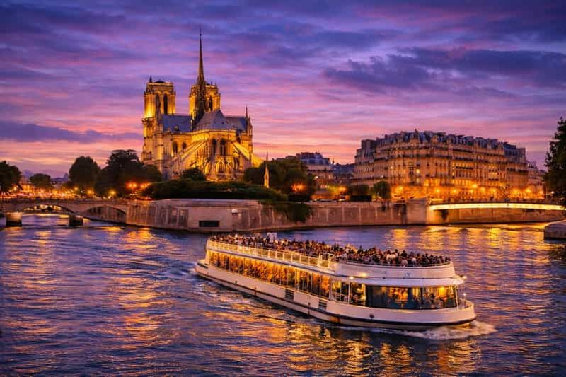 Billet Paris : croisière fluviale illuminée en soirée et dégustation de gaufres