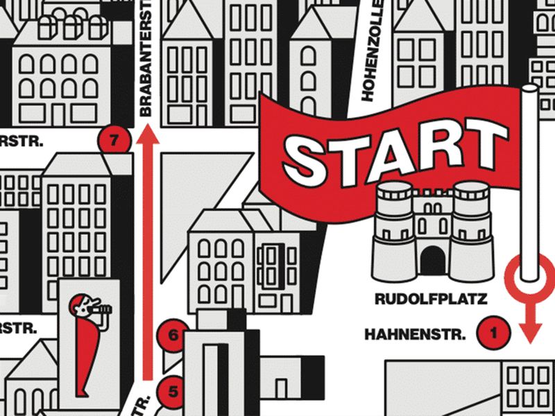 Billet Rallye urbain et chasse au trésor Büdchen dans le quartier belge de Cologne