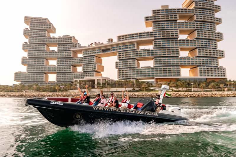 Billet Dubaï : tour en bateau rapide de 100 minutes, vue sur l'Atlantis et Burj Al Arab