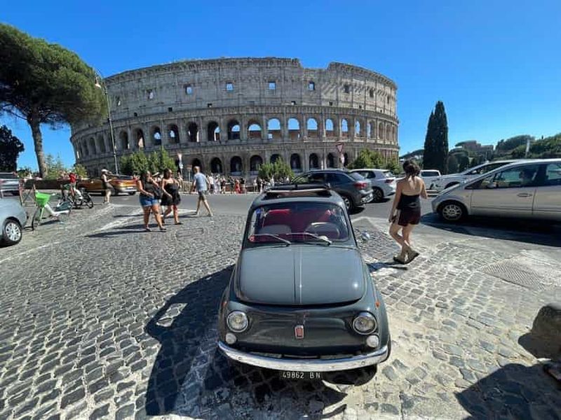 Billet Rome : Dolce Vita en Fiat 500 : Rome et l'apéritif au Colisée