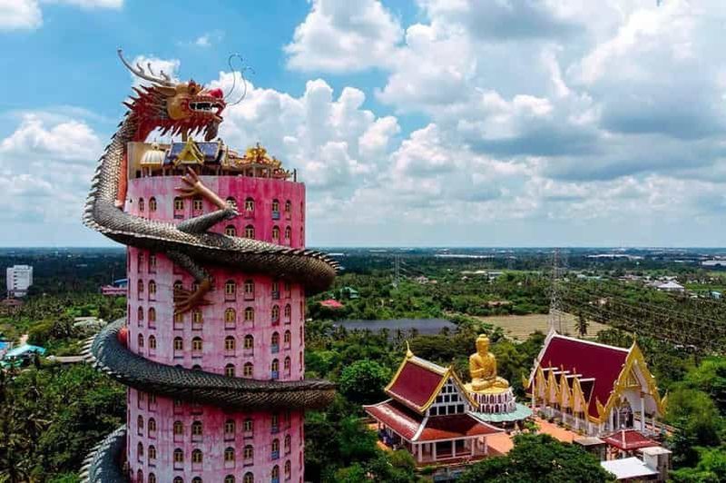 Billet Marché flottant et marché de Mae Klong + temple du DRAGON + café thaïlandais