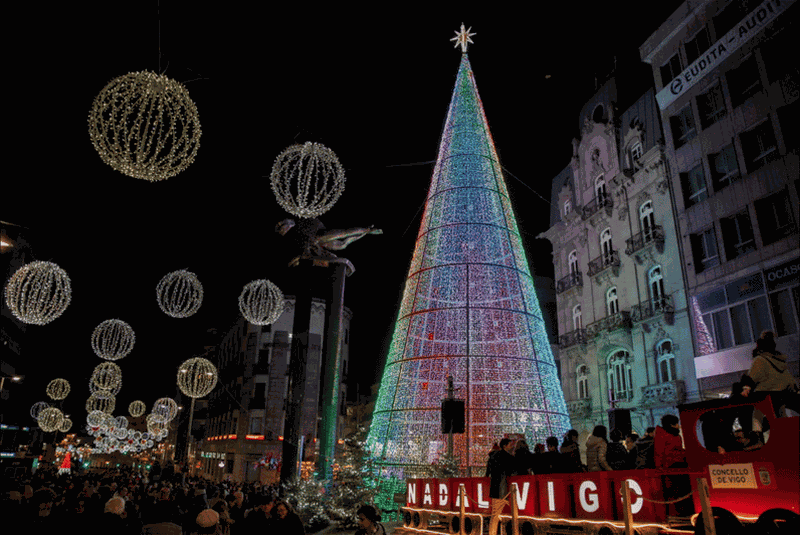 Billet Vigo : Visite à pied des illuminations de Noël