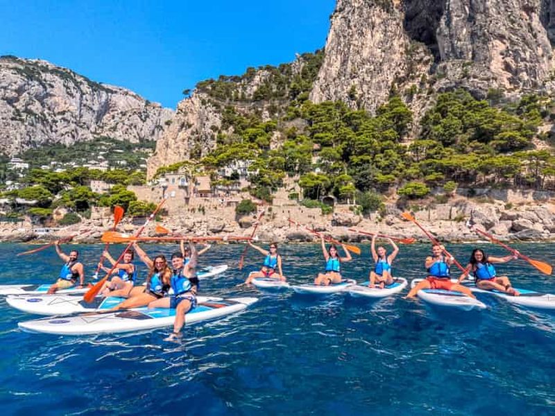 Billet Capri : excursion en paddle vers les grottes et les plages avec photos