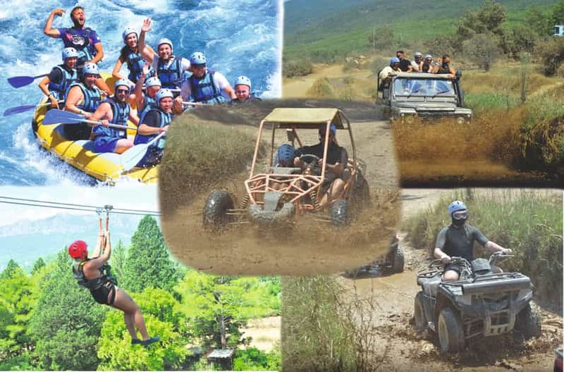 Billet Antalya : buggy, quad, jeep, rafting, tyrolienne et déjeuner