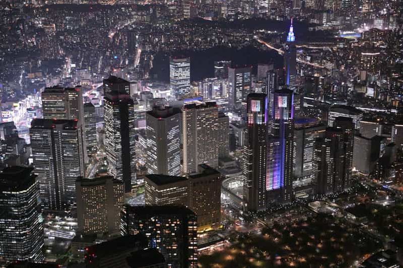 Billet Tokyo : visite nocturne de la ville en hélicoptère