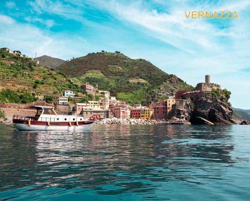 Billet Depuis La Spezia : Tour en bateau des Cinque Terre avec déjeuner et vin
