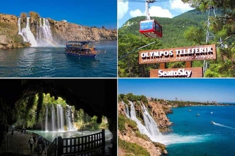 Billet Antalya : visite de la vieille ville avec téléphérique, cascades et excursion en bateau
