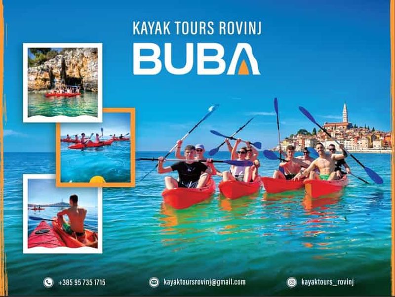 Billet Rovinj : BUBA KAYAK TOURS : snorkeling, saut, boissons gratuites et photos