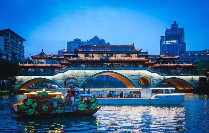 Billet Chengdu : croisière nocturne sur la rivière Jinjiang avec un guide