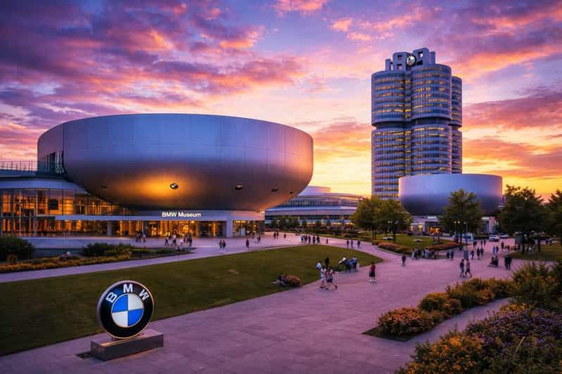 Billet Munich : Stuttgart. Musée BMW, Mercedes et Porsche, privé