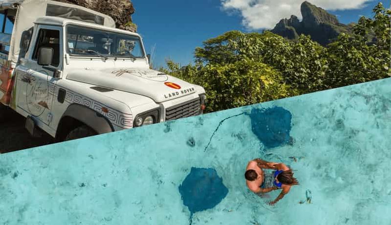 Billet Bora Bora par terre et par mer : safari en 4x4 et plongée avec tuba