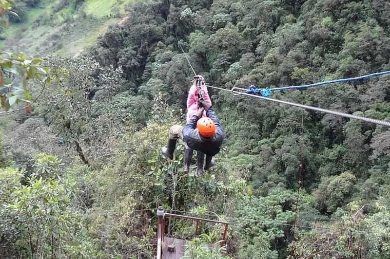 Billet Baños : Zipline dans la canopée au parc d'aventure de Puntzan