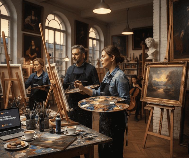 Billet Paris : Masterclass de peinture à l'huile avec café et macarons