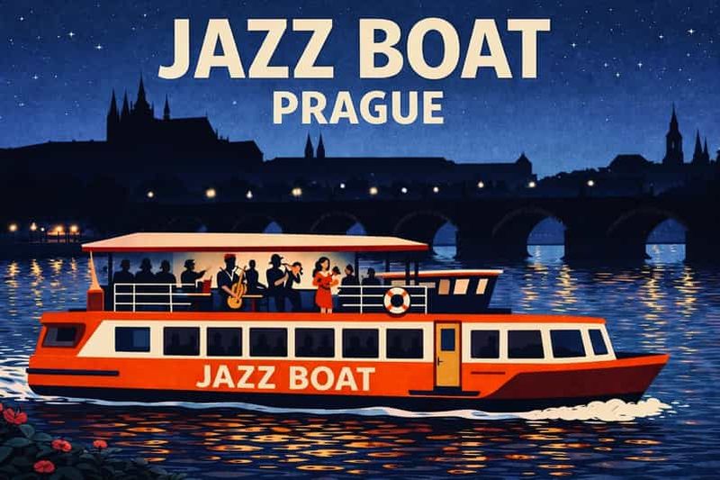 Billet Prague : dîner-croisière populaire avec jazz live sur un bateau