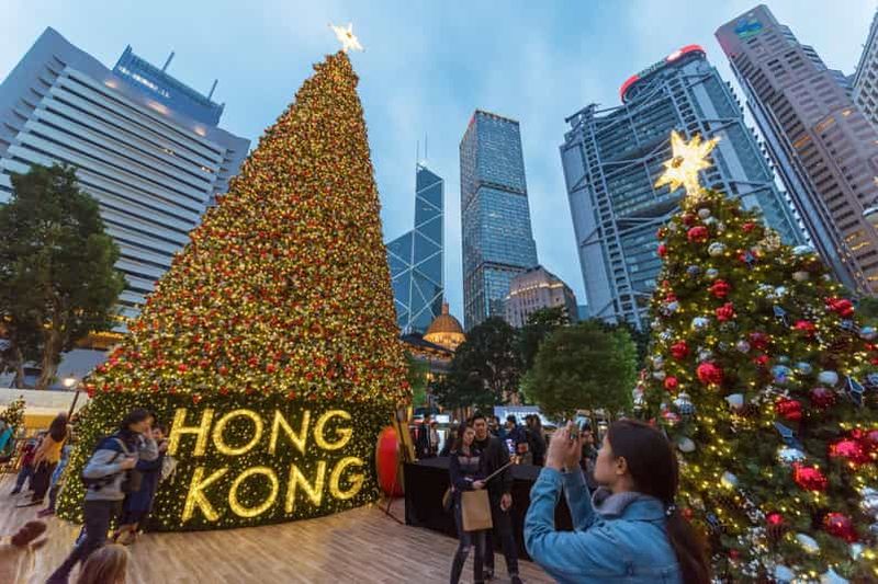 Billet Hong Kong : visite à pied privée de Noël avec gaufre aux œufs