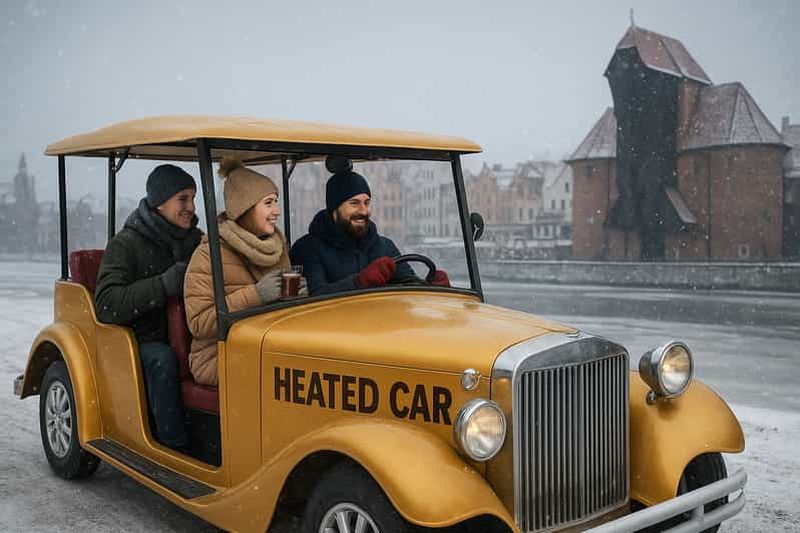 Billet Gdansk : visite citadine partagée/privée en voiturette de golf