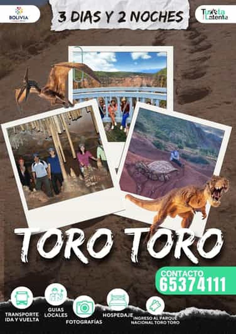 Billet Circuit de 3 jours : Toro Toro-grottes, empreintes de dinosaures et canyon du Vergel