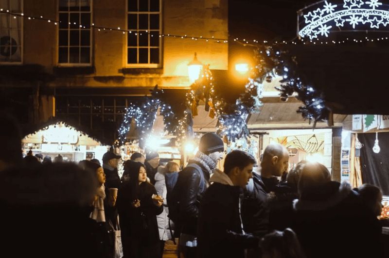 Billet Bath : Visite à pied du marché de Noël et des principaux sites de la ville
