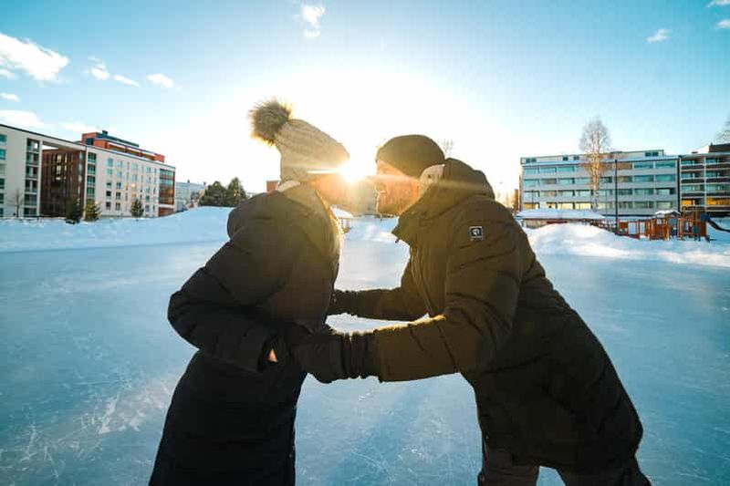 Billet Rovaniemi : Séance photo privée sur patin à glace
