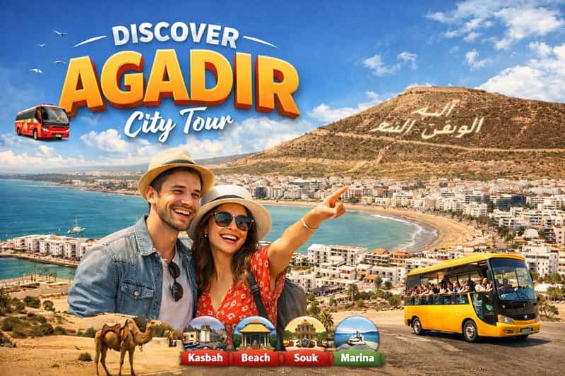 Billet Agadir : visite de la kasbah, du souk et de la marina avec prise en charge à l'hôtel
