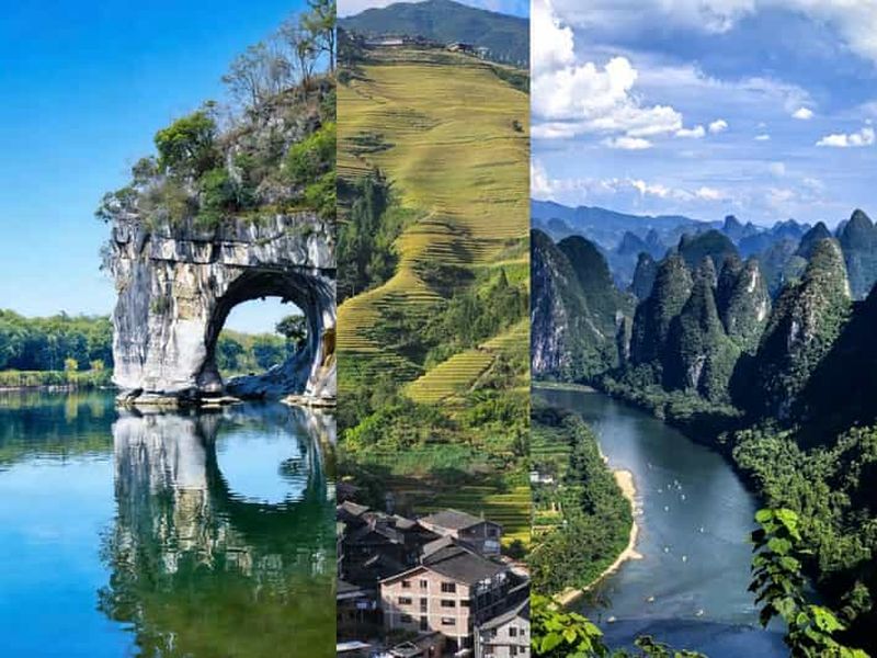 Billet Excursion partagée de deux jours à Guilin : croisière fluviale sur le fleuve Li ou Longji, avec prise en charge