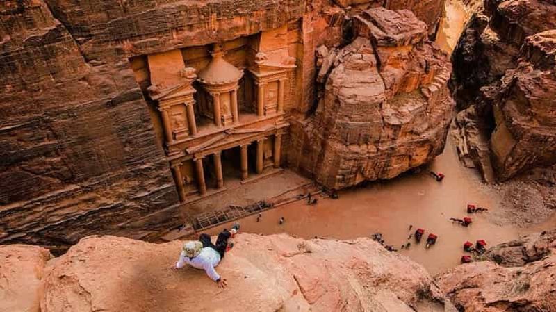 Billet Au départ d'Amman : excursion privée ou en groupe d'une journée à Pétra et au Wadi Rum