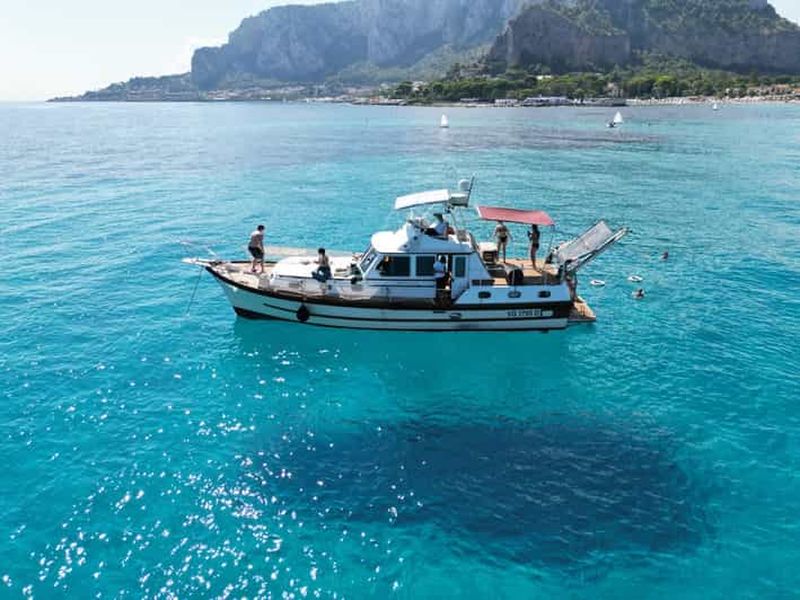 Billet Palerme : tour en bateau avec apéritif, plongée avec tuba et visite de grottes