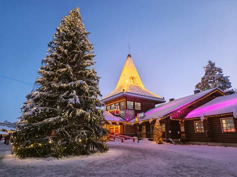 Billet Rovaniemi : Village du Père Noël, 2 km en traîneau à chiens et Snowman World