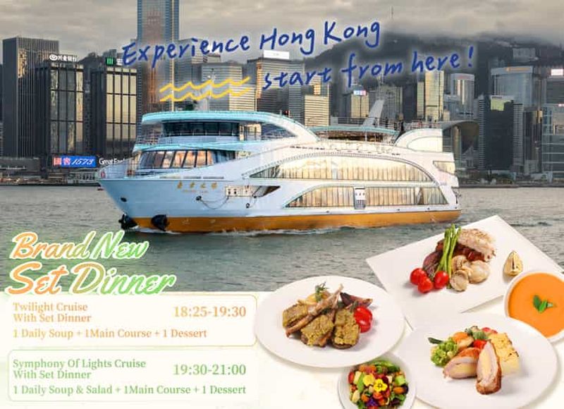 Billet Hong Kong : croisière Twilight ou Symphony of Lights avec dîner