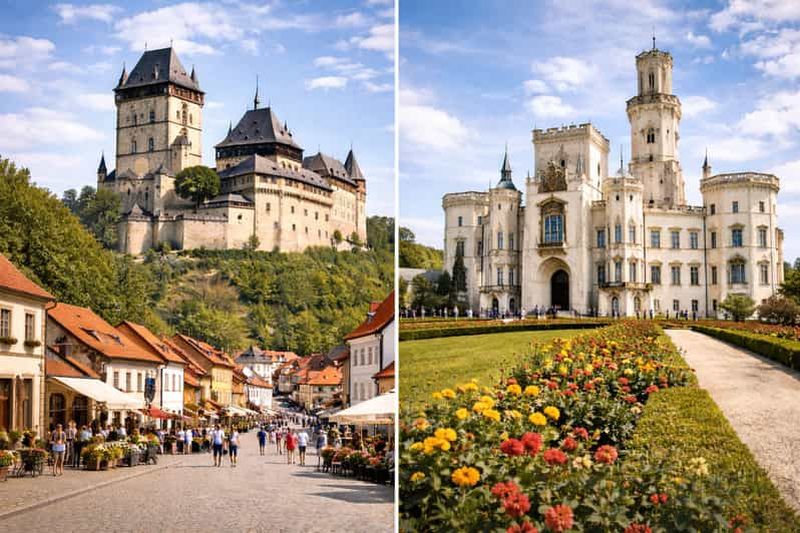 Billet Prague : châteaux de Karlštejn et Hluboká, visite privée tout compris