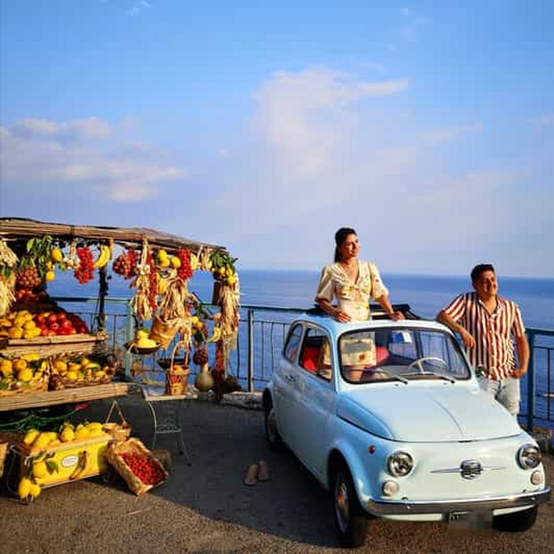Billet Positano/Praiano : visite privée de l'emblématique Fiat 500 sur la côte amalfitaine