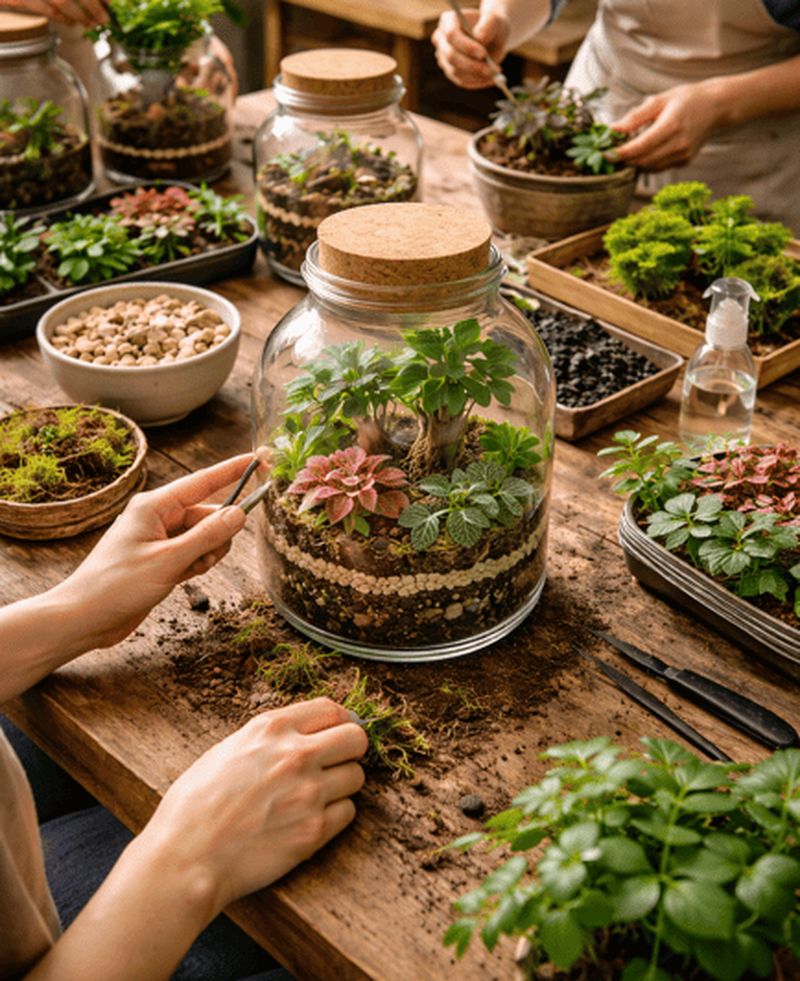 Billet Milan : Atelier de terrarium dans un laboratoire botanique dans le quartier des Navigli