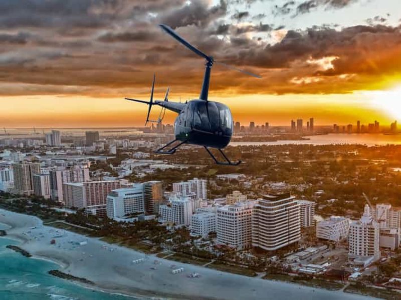 Billet Miami Beach : excursion privée de 30 minutes en hélicoptère au coucher du soleil