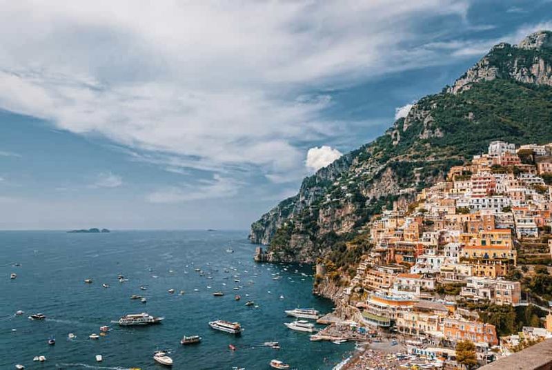Billet Au départ de Positano : tour en bateau de la côte amalfitaine avec arrêt baignade