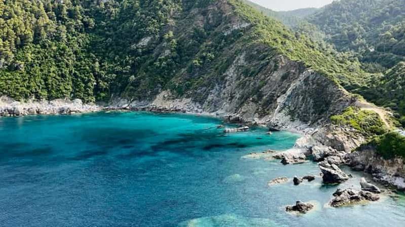 Billet Skopelos : visite de la falaise de Mamma Mia