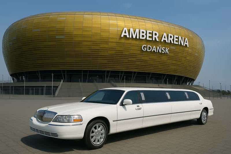Billet Gdańsk : visite en limousine du stade Amber Arena avec bière à volonté
