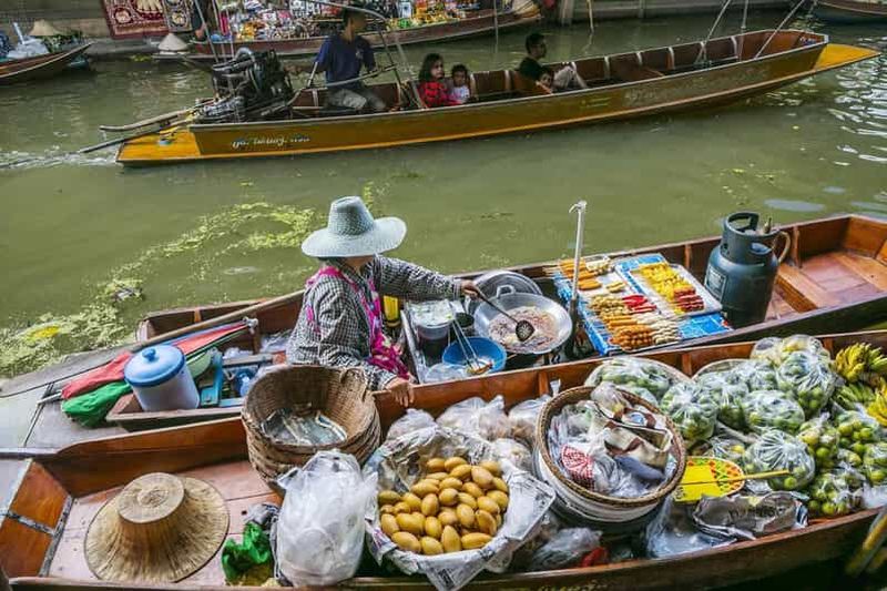 Billet Bangkok : Visite du chemin de fer et du marché flottant avec le temple du dragon