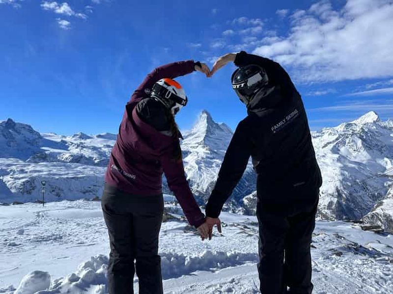 Billet Zermatt : Ski en famille – cours de ski privés et accompagnement