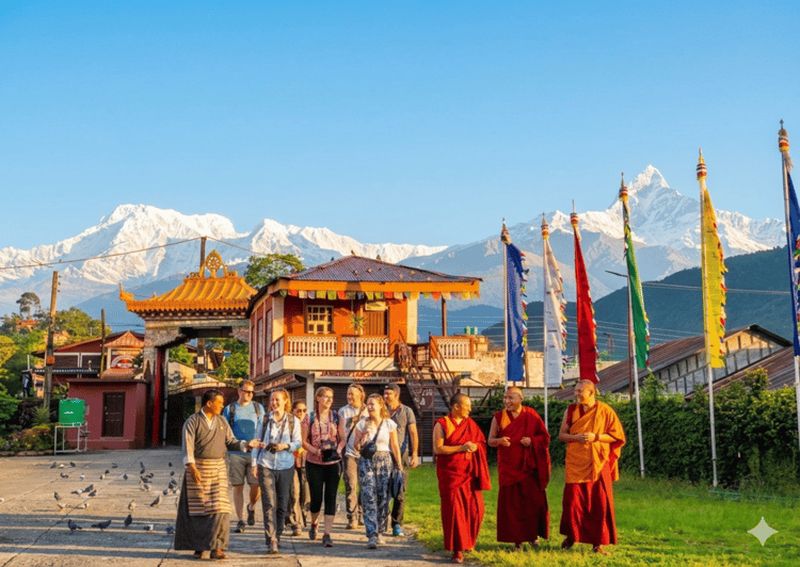 Billet Pokhara : visite à pied du monastère et de la culture tibétaine