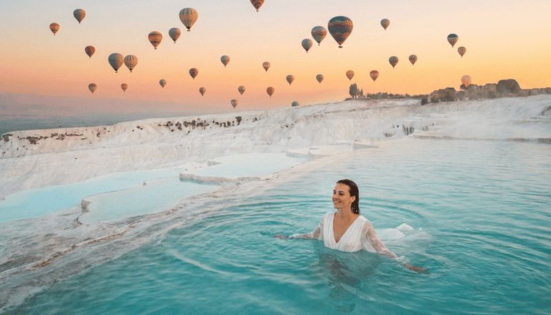 Billet Depuis Sidé : visite d'une journée de Pamukkale et Hiérapolis avec option montgolfière