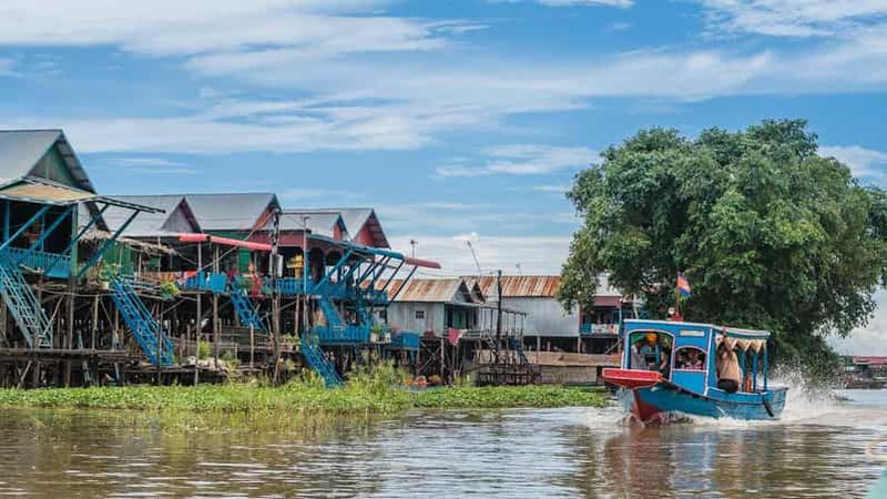 Billet Une journée complète de vélo et une expérience en bateau au coucher du soleil à Kompong Phluk