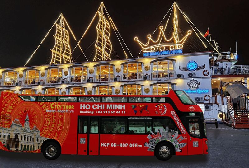 Billet Hô-Chi-Minh-Ville : visite en bus à toit ouvert et dîner-croisière