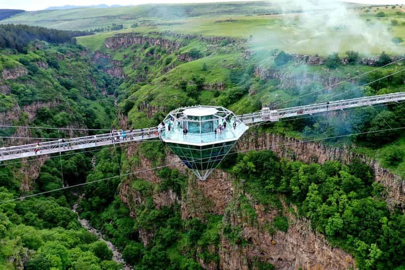 Billet Depuis Tbilissi : Excursion d'une journée au pont de diamant et au canyon de Dashbashi